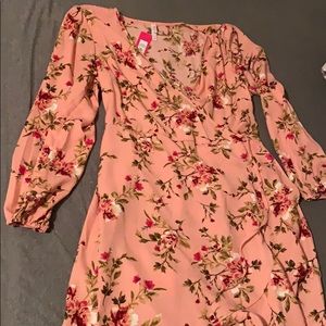 Spring Print Pink Dress